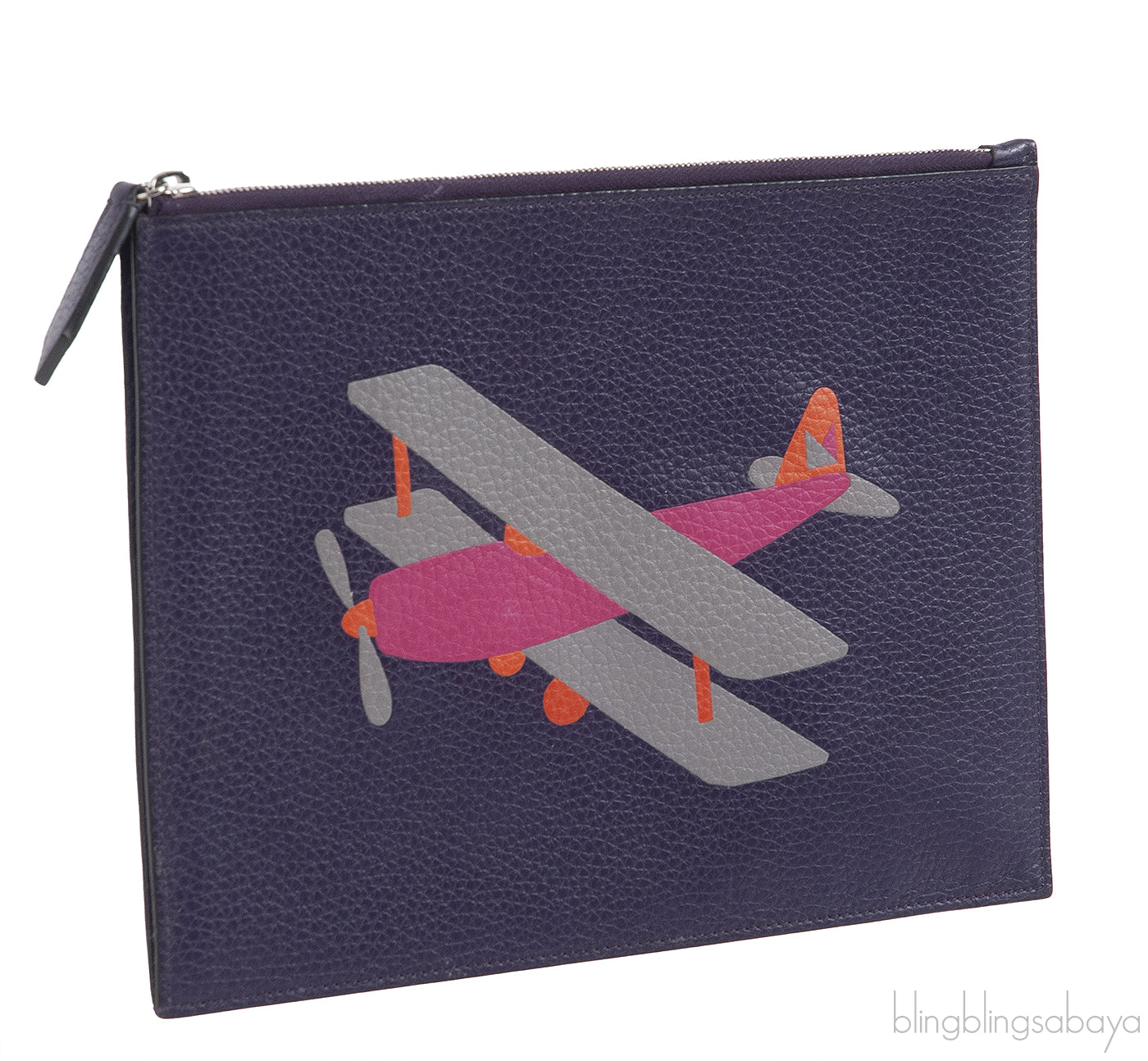 Moynat Leather Zip Pouch