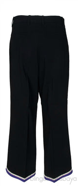 Purple Trim Wide Leg Trouser
