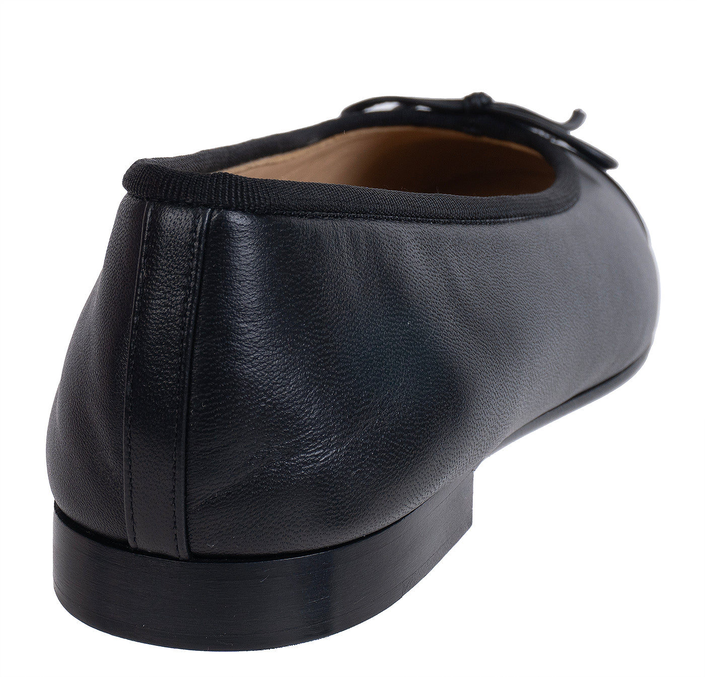 Chanel Black CC Cap Toe Ballet Flat Shoes 39.5