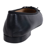 Chanel Black CC Cap Toe Ballet Flat Shoes 39.5