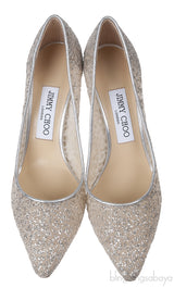 Jimmy Choo Romy 85 Glitter Pumps