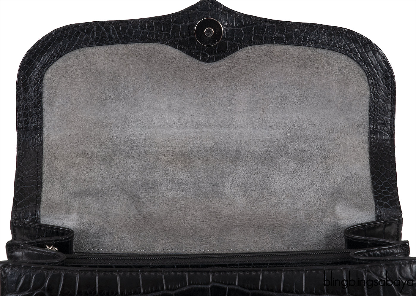 Maxime Black Crocodile Bag