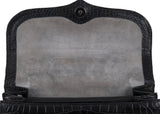 Maxime Black Crocodile Bag