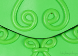 Intrigate Envelope Clutch Neon Green