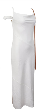 Loewe White Leather Strap Dress