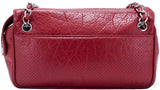 Red Perforated Shoulder Bag