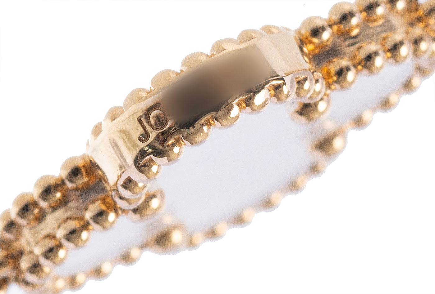 Van Cleef & Arpels Vintage Alhambra 5 Motif Rock Crystal Bracelet