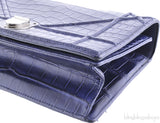Diorama Crocodile Blue Flap Bag