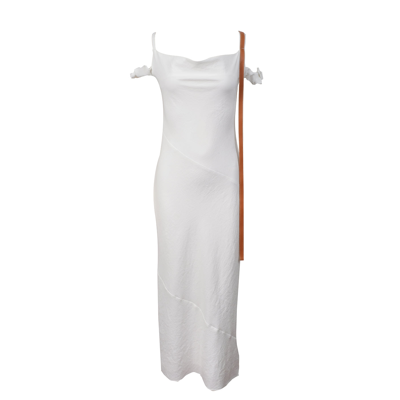 Loewe White Leather Strap Dress