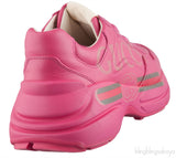 Pink Rhyton Logo Leather Sneaker