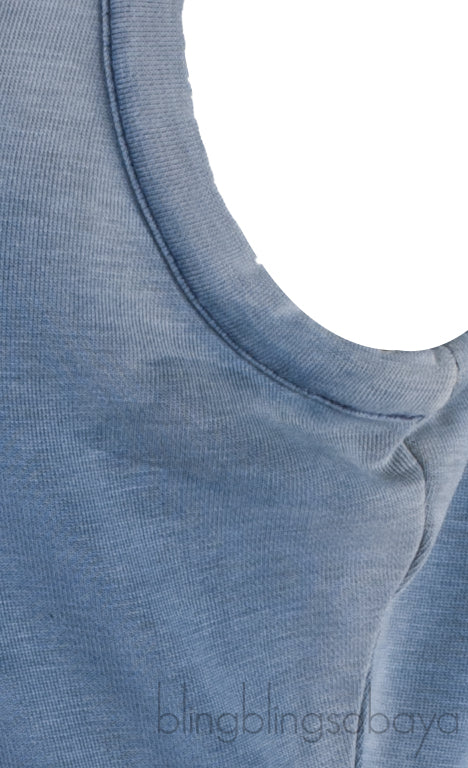 Blue Sleeveless Bodysuit