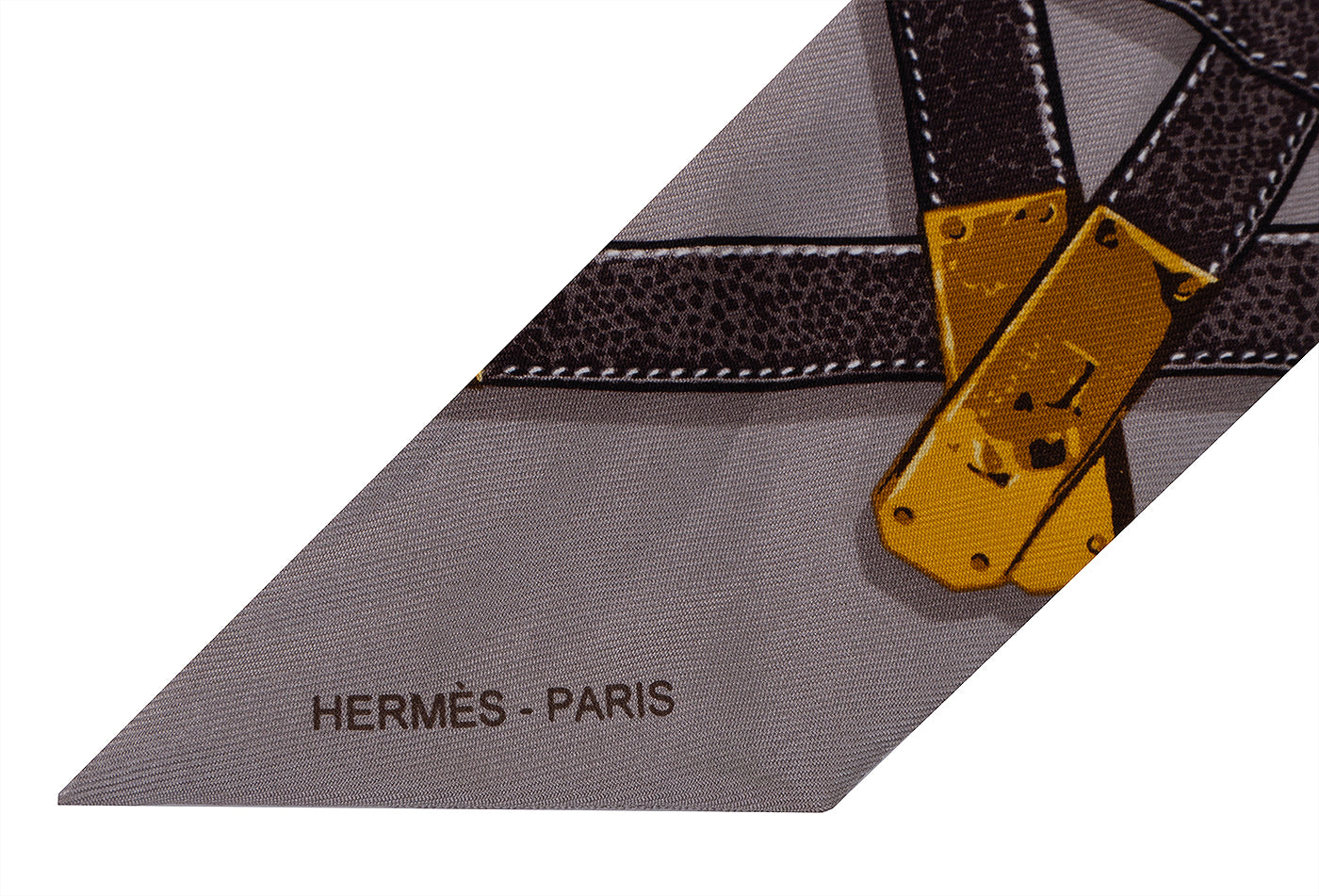 Hermes Turnlock Belt Grey Twilly