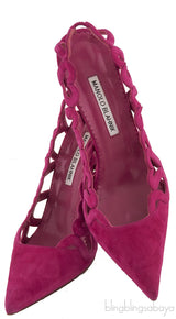 Wanga Pink Suede Heart Pump