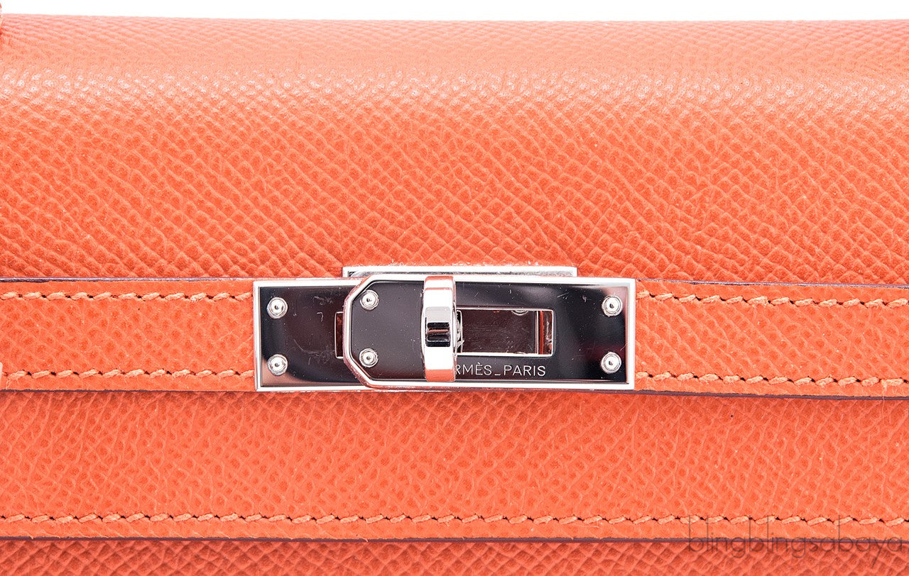 Kelly 25 Orange Epsom
