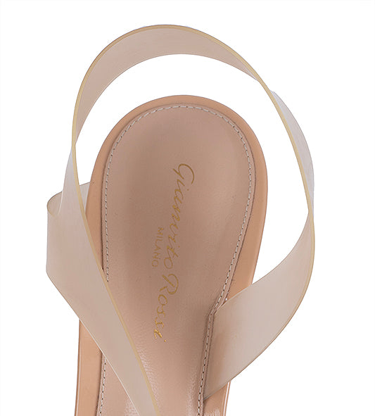 Gianvito Rossi Metropolis 70 beige PVC Sandals 41