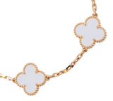 Van Cleef & Arpels Vintage Alhambra 5 Motif Rock Crystal Bracelet