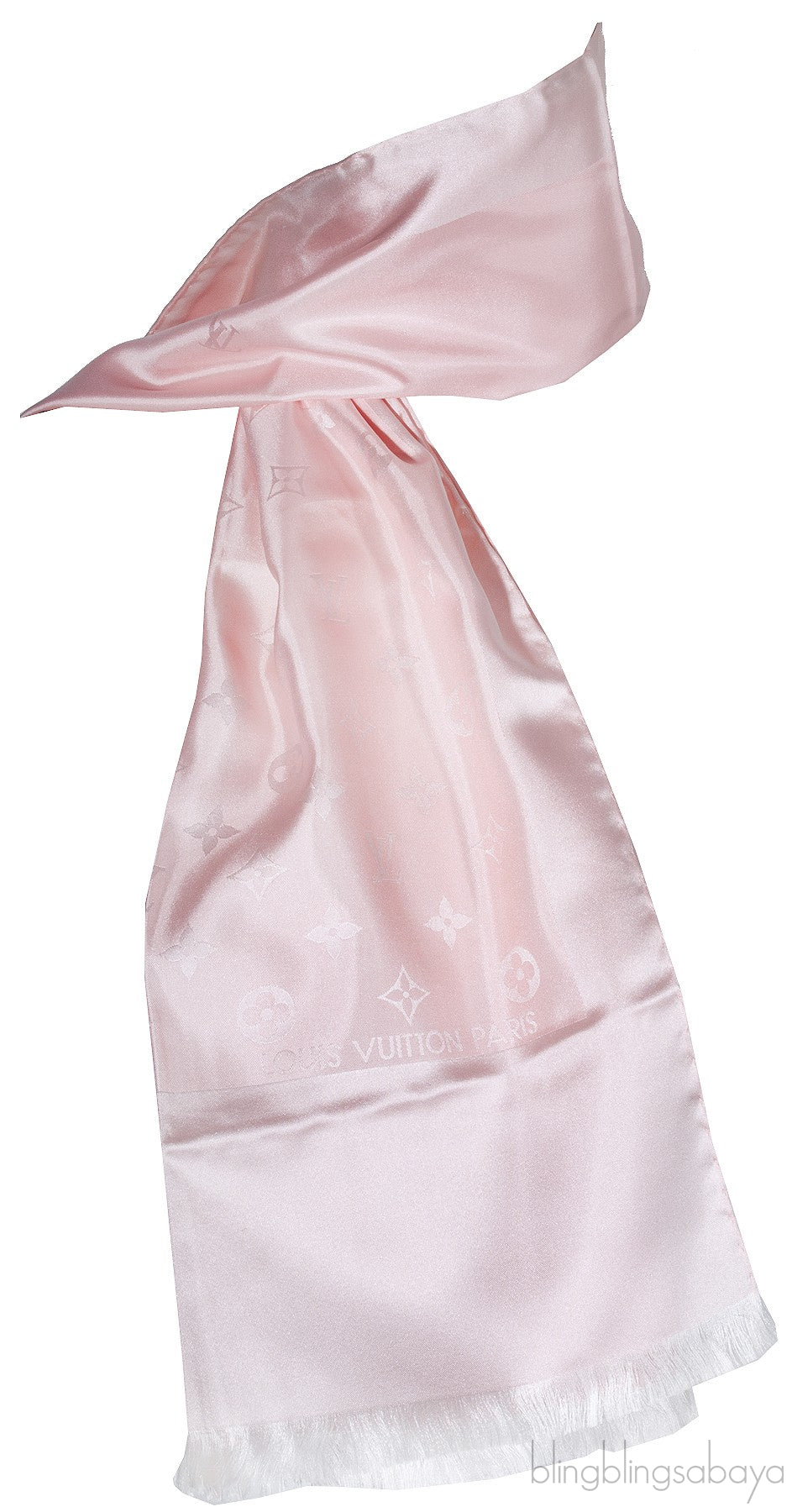 Pink Monogram Silk Scarf