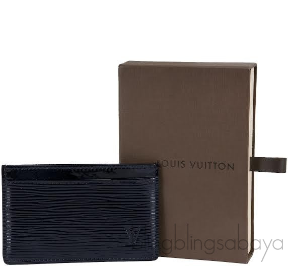 Black Epi Card Holder