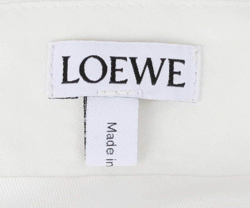 Loewe White Leather Strap Dress