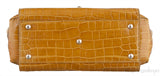 Camel Brown Crocodile Handbag