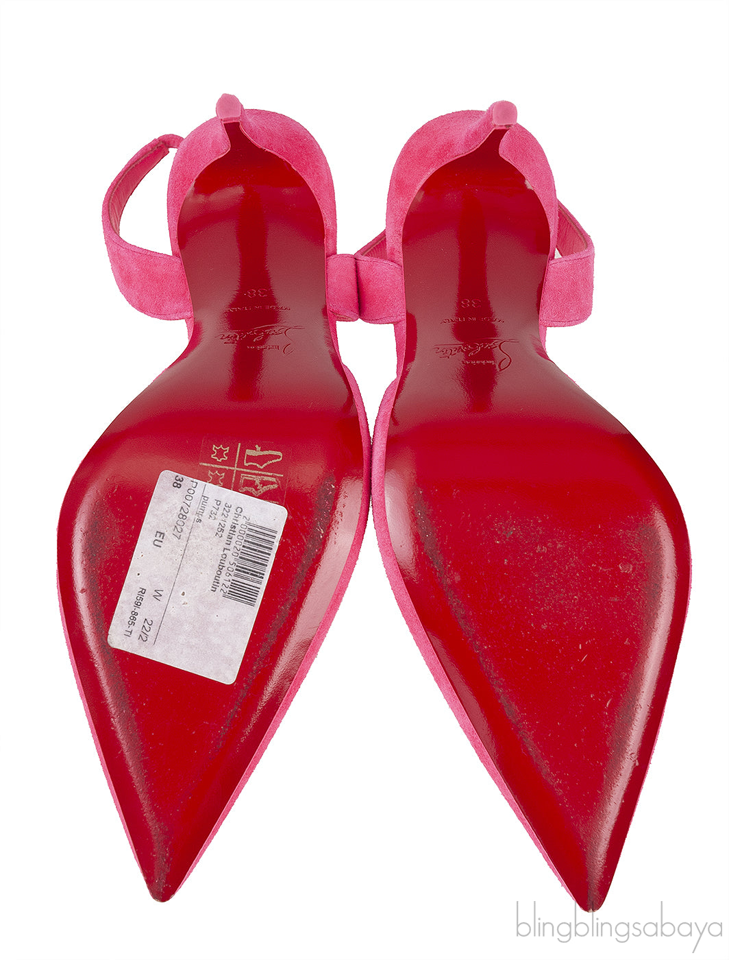 Neon Pink Suede Slingback Heels