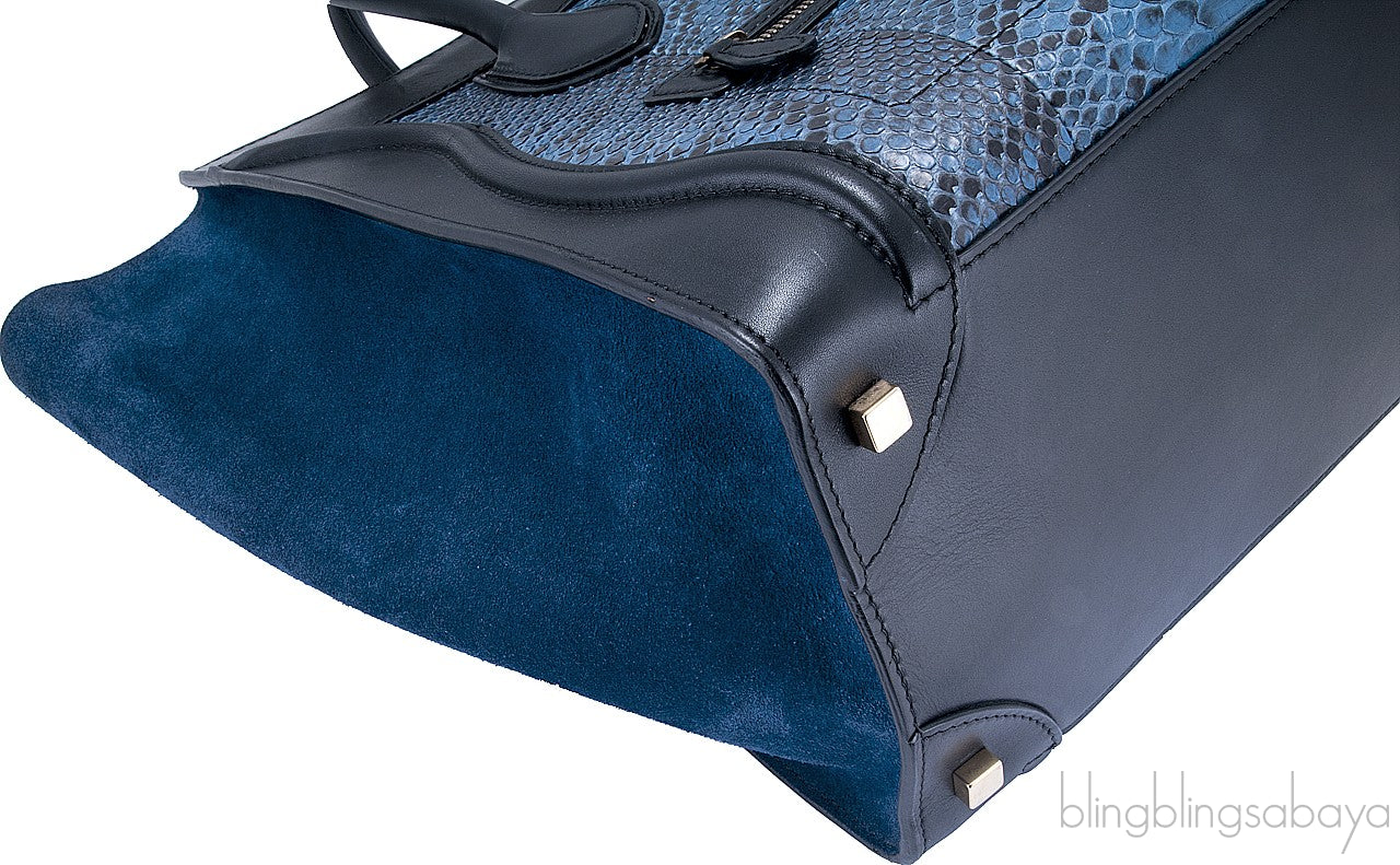 Mini Luggage Blue Python