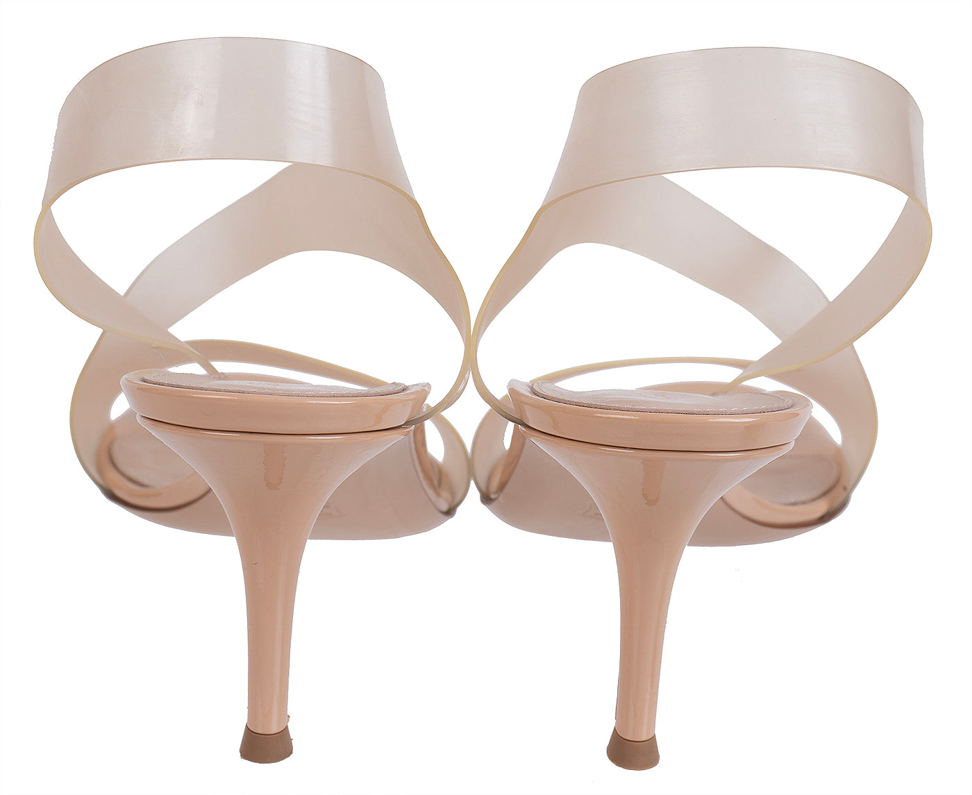 Gianvito Rossi Metropolis 70 beige PVC Sandals 41