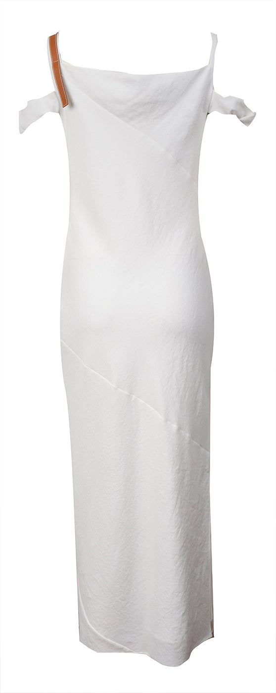 Loewe White Leather Strap Dress