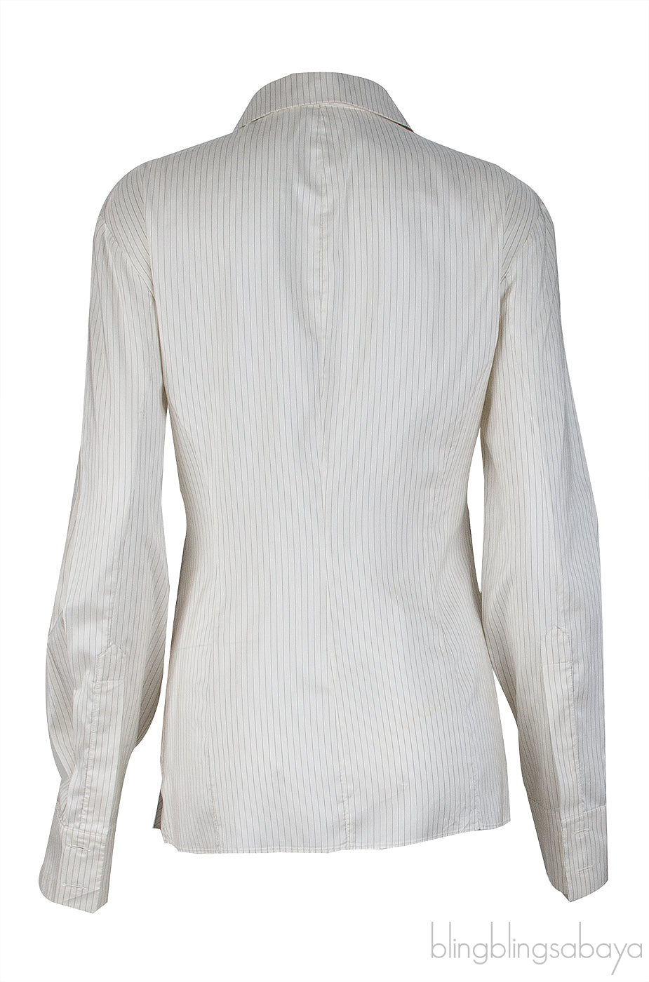Stripes Peplum Long Sleeve Shirt