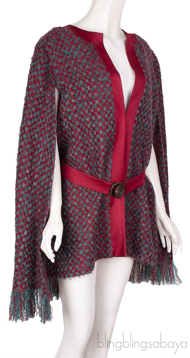 Mohair Bi-color Poncho
