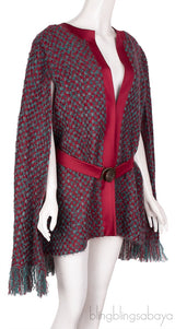 Mohair Bi-color Poncho