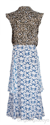Printed Sleeveless Top & Skirt