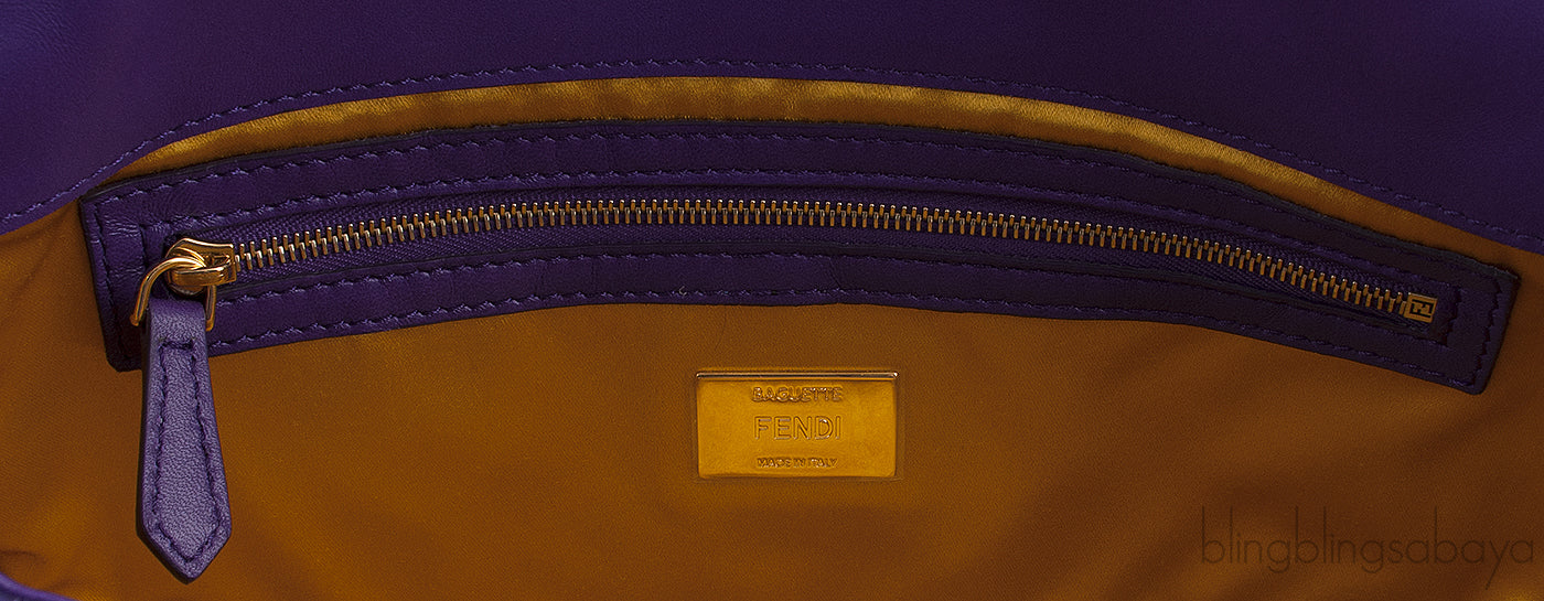 Baguette Purple Sequined Bag
