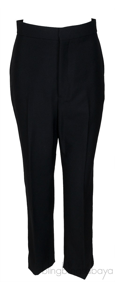Black Wool Blend Trouser