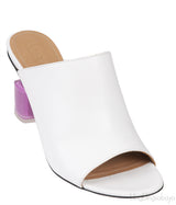 Loewe White Nail Polish Leather Mule