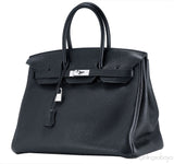Birkin 35 Black Taurillon Clem PHW