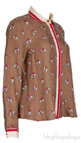 Brown Horse & Rider Printed Shirt