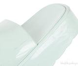Gucci Rubber Slide Pastel Green Sandals
