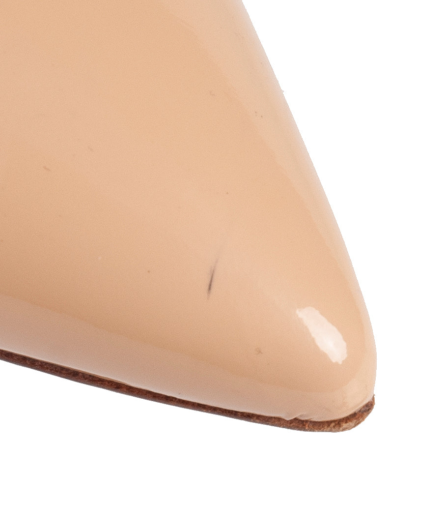 Nude / PVC Pointed Toe Heels