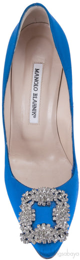 Blue Hangisi Satin Pump