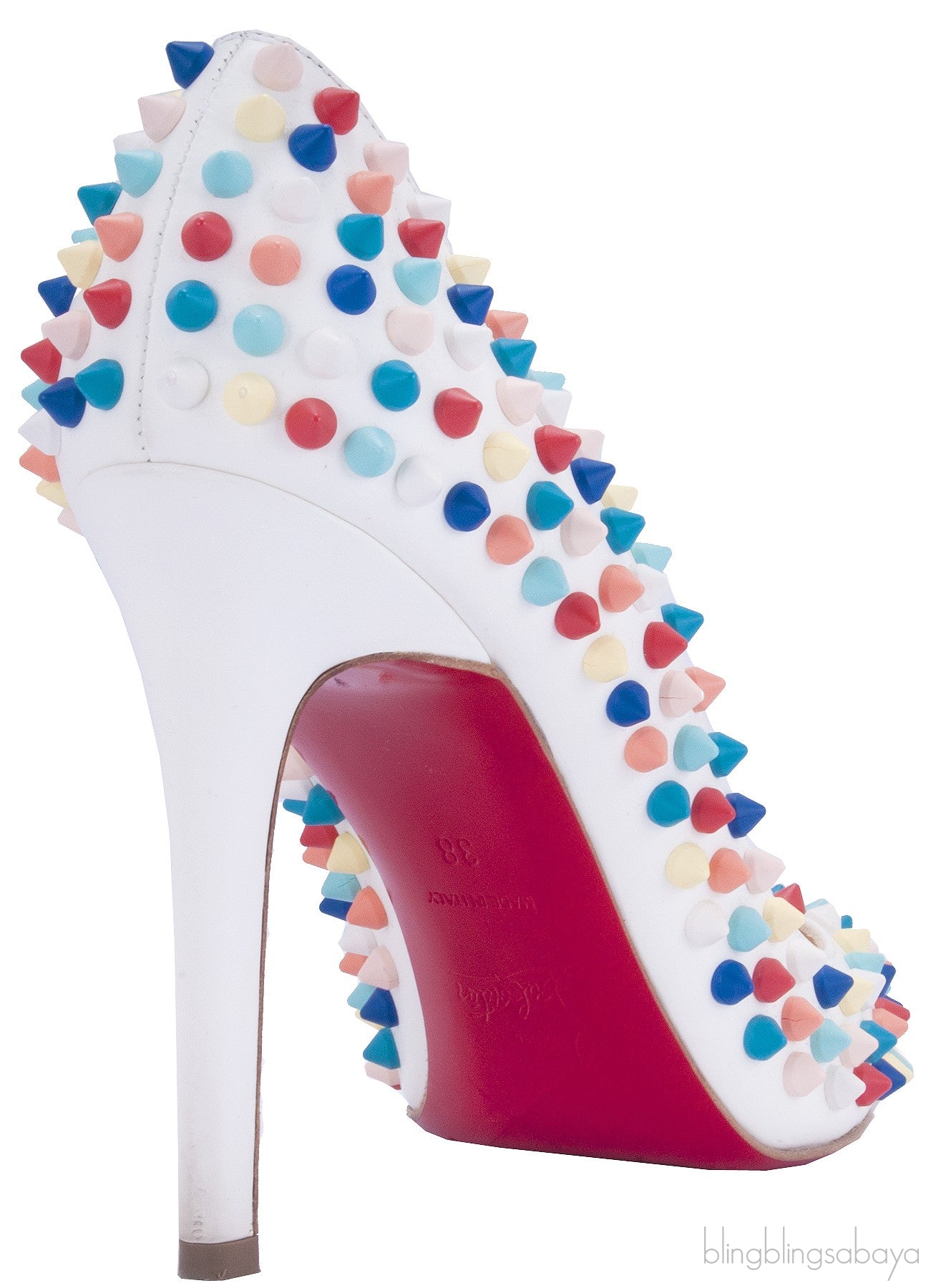 Pigalle Multicolor Spiked Leather Pump
