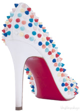 Pigalle Multicolor Spiked Leather Pump