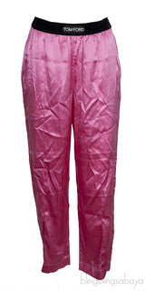 Light Pink Cashmere Satin Blend Sweatshirt & Silk Trouser