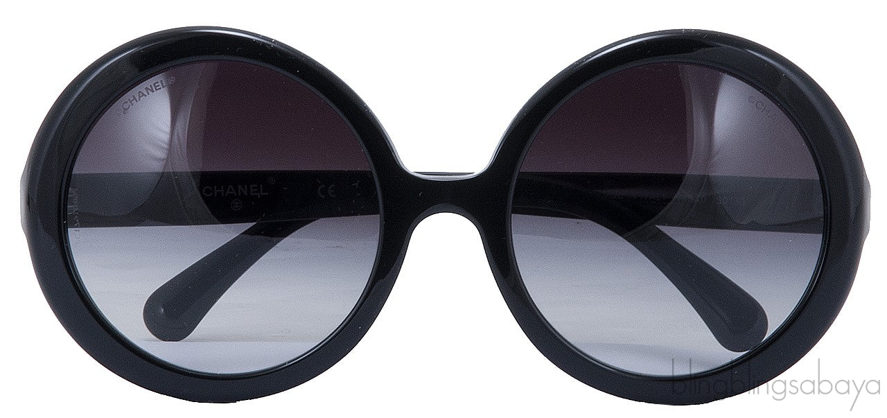 Oversized Black CC Sunglasses