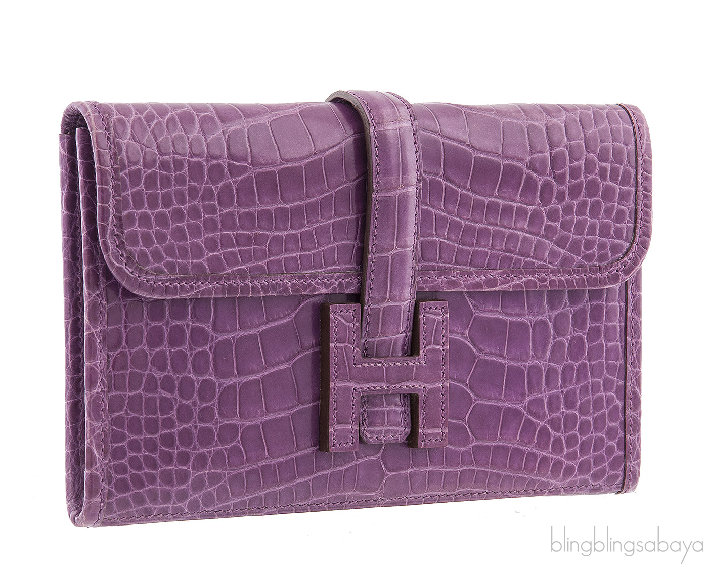 Crocodile Jige Elan Mini Clutch Violet