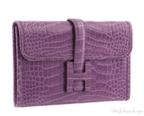 Crocodile Jige Elan Mini Clutch Violet