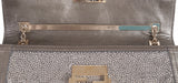 Grey Crystal Embellished Shoulder Bag