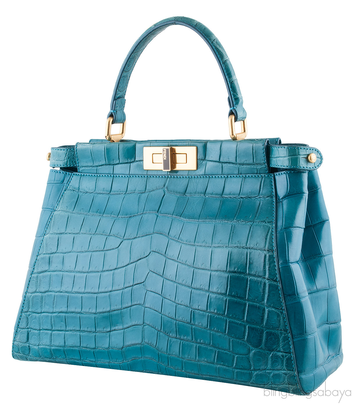 Aqua Blue Crocodile Peek-a-boo