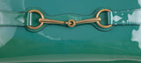 Gucci Bright Bit Green Patent Clutch
