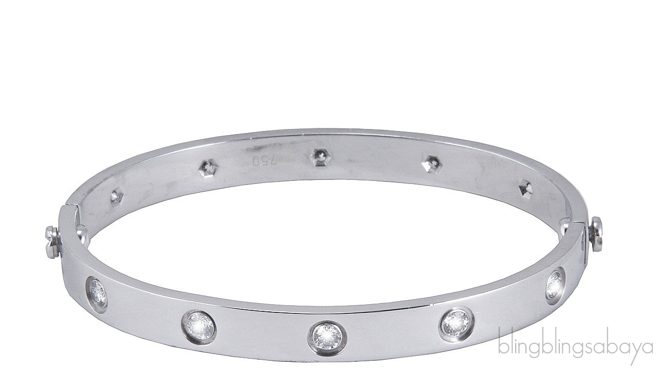 White Gold LOVE Diamond Bracelet